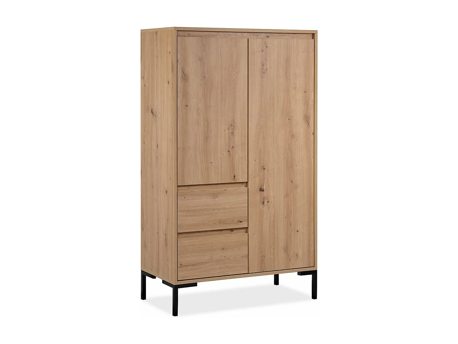 Highboard, mit 2 Türen, 2 Schubladen und 2 Regalen, H139 cm - Plock