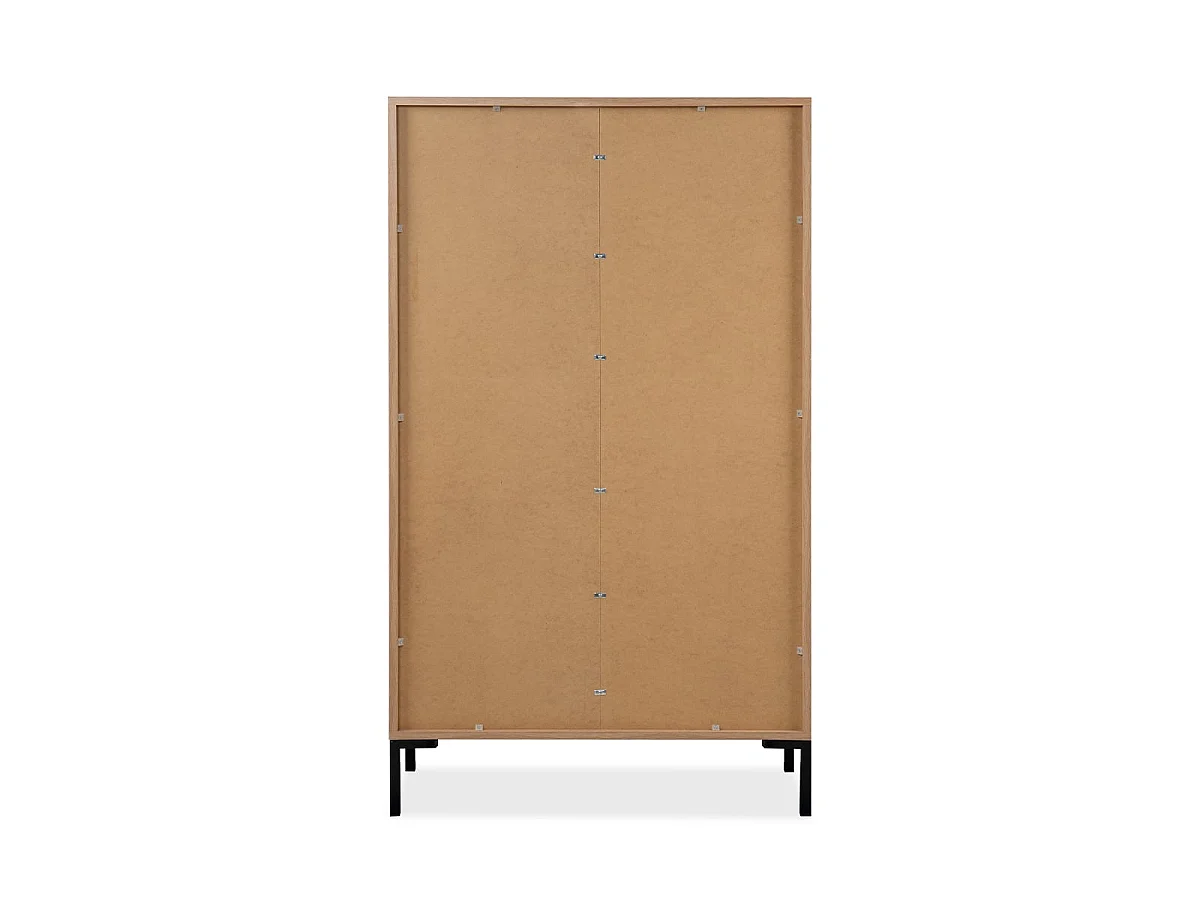 Buffet Haut 2 Portes 2 Tiroirs et 2 Étagères H139 cm - PLOCK