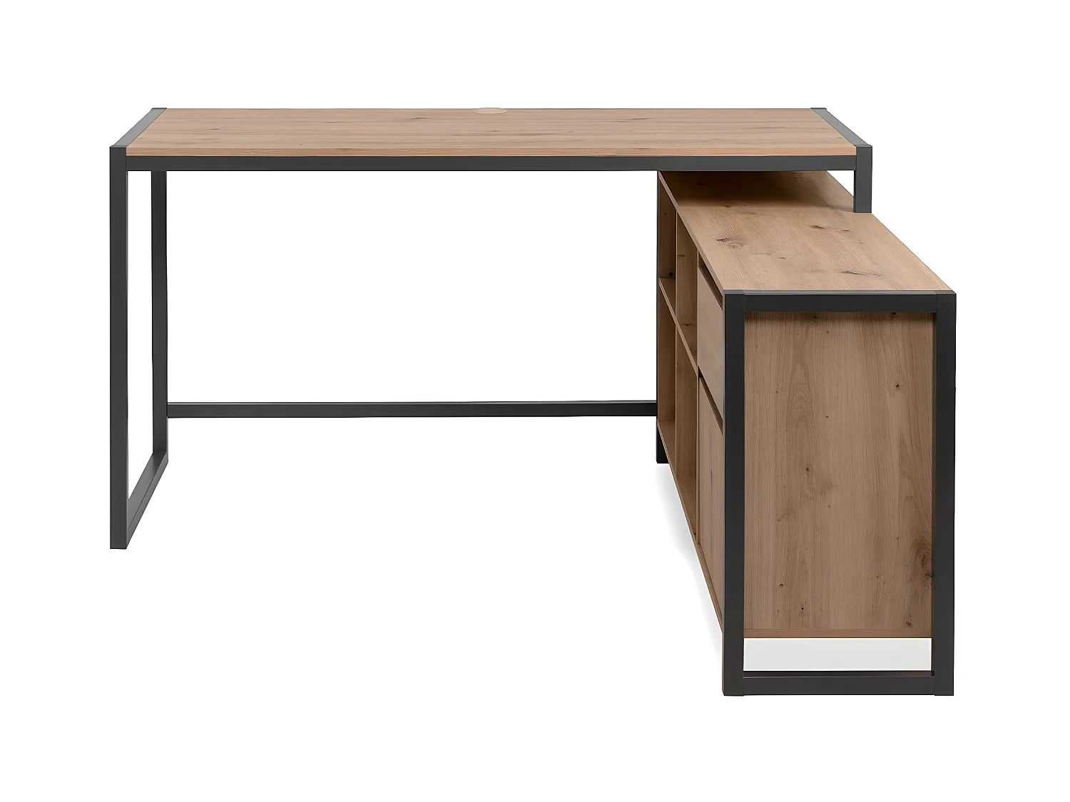 Bureau d'Angle Modulable Décor Chêne L139 cm - Prague