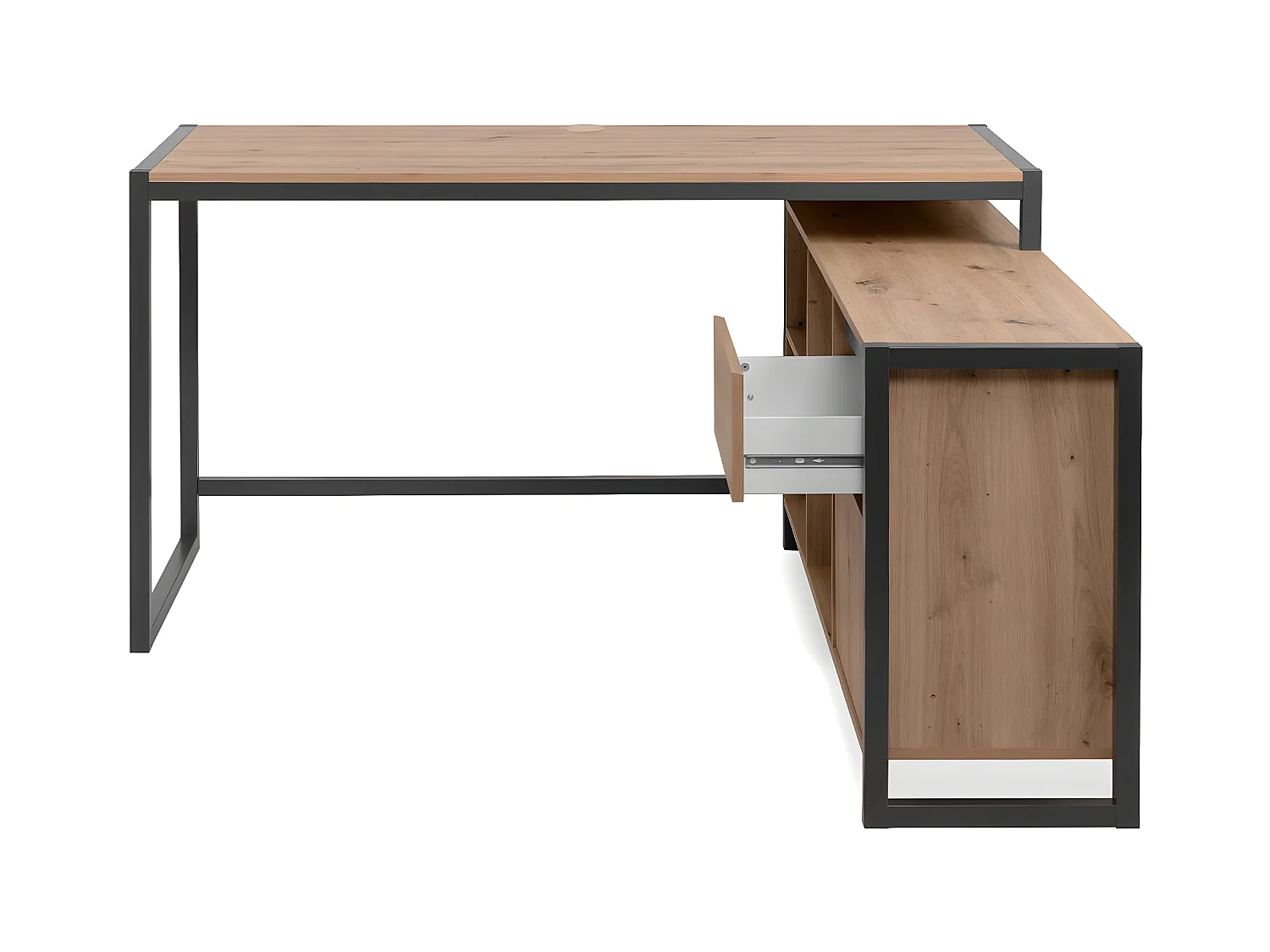 Scrivania d'Angolo Modulare in Decorazione Rovere L139 cm - Prague