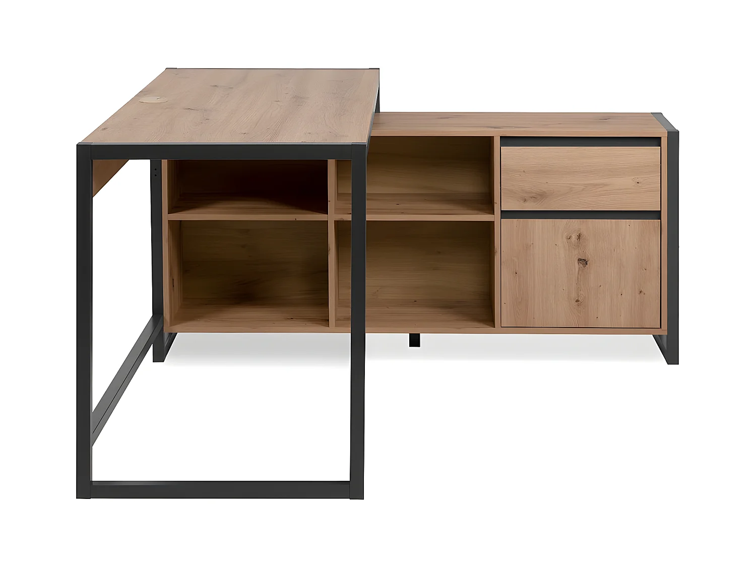 Scrivania d'Angolo Modulare in Decorazione Rovere L139 cm - Prague