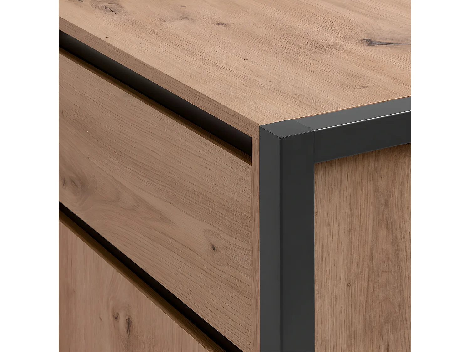 Scrivania d'Angolo Modulare in Decorazione Rovere L139 cm - Prague