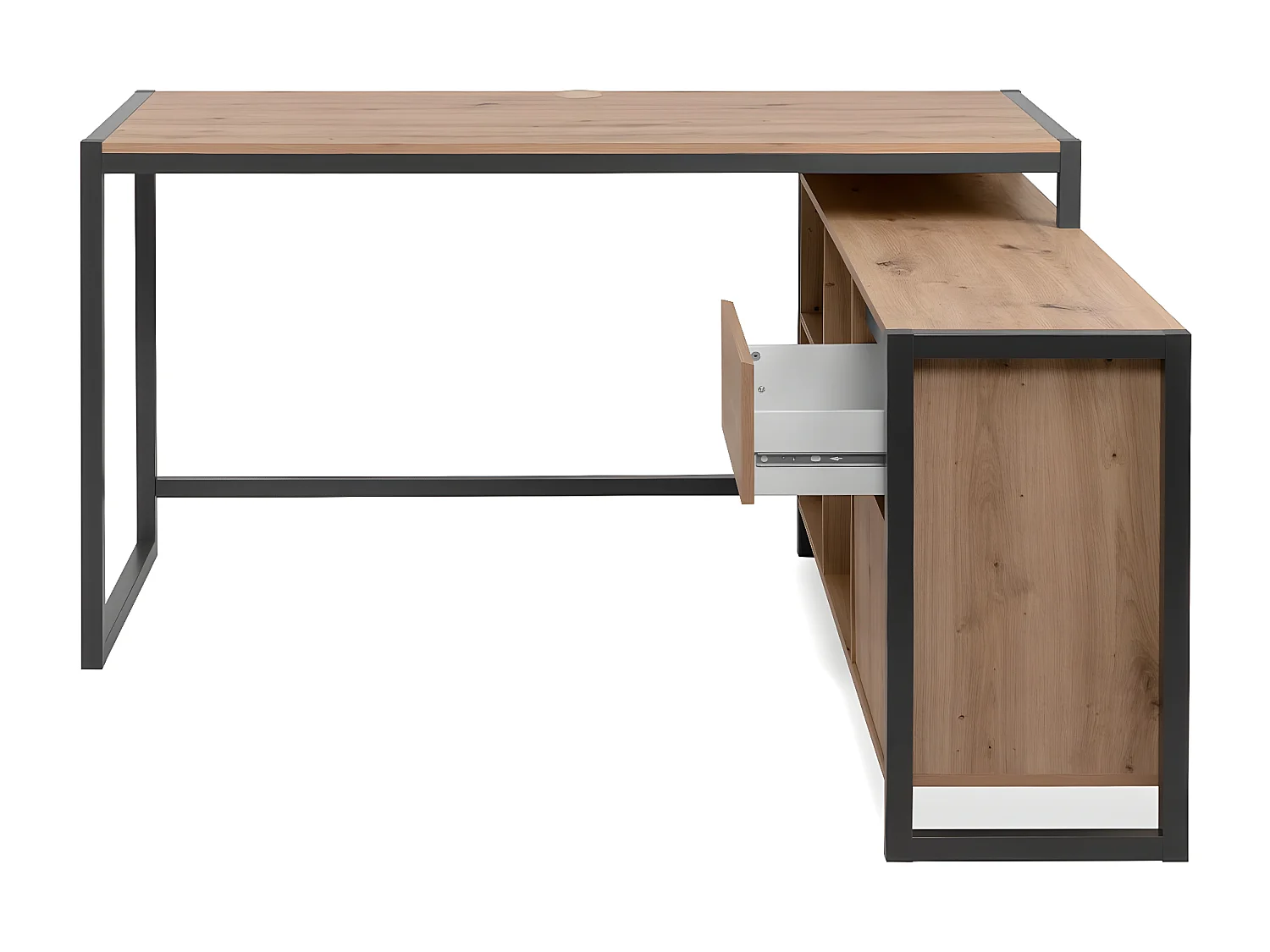 Bureau d'Angle Modulable Décor Chêne L139 cm - Prague