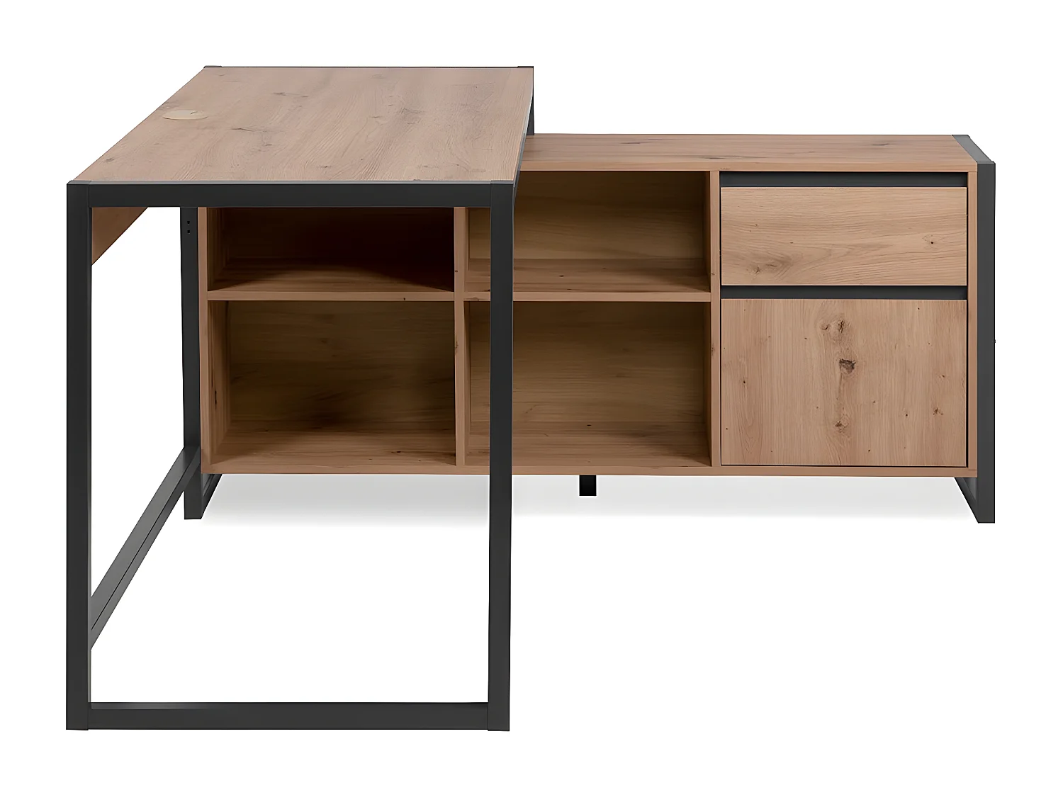 Bureau d'Angle Modulable Décor Chêne L139 cm - Prague
