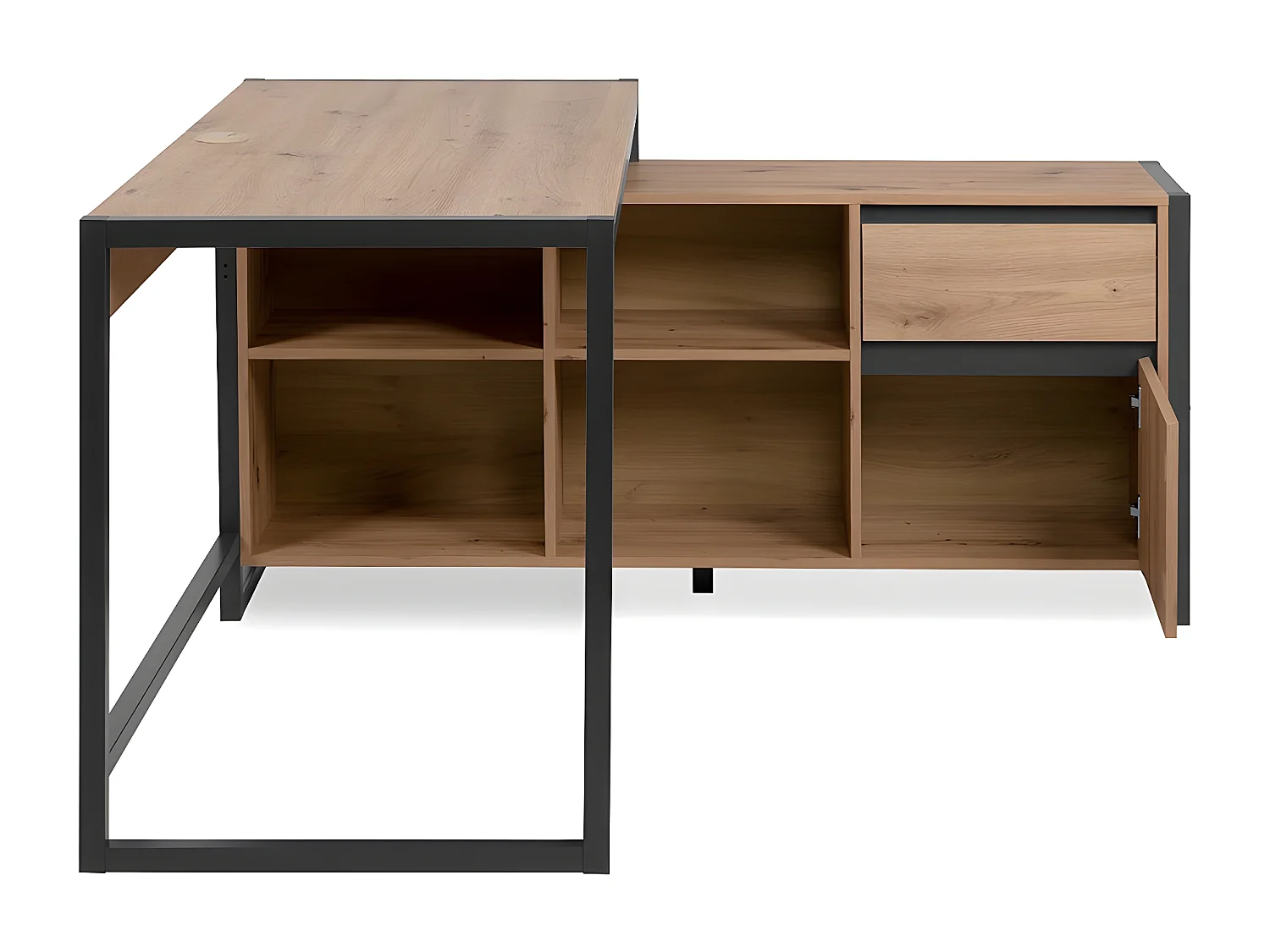 Bureau d'Angle Modulable Décor Chêne L139 cm - Prague