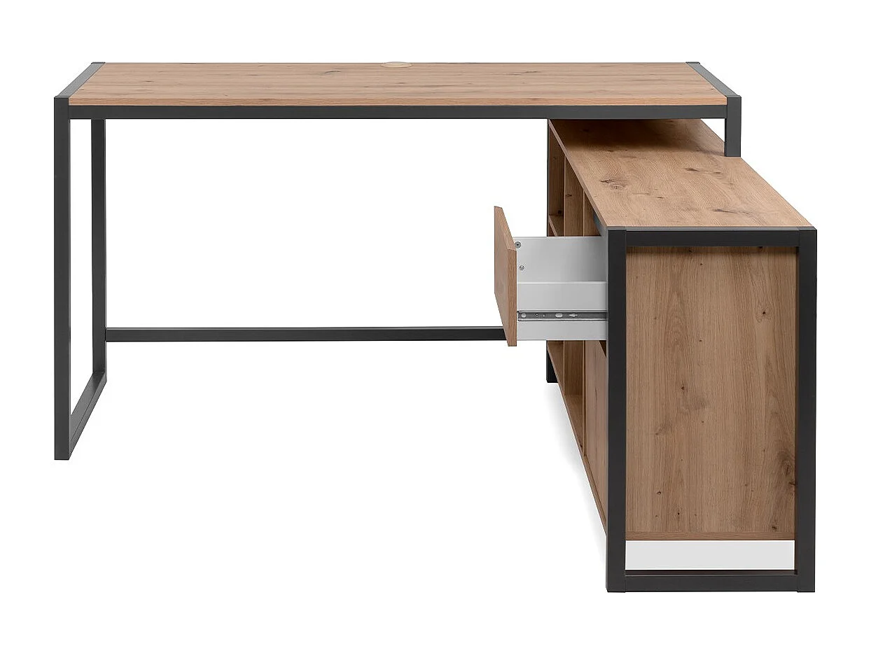 Bureau d'Angle Modulable Décor Chêne L139 cm - Prague