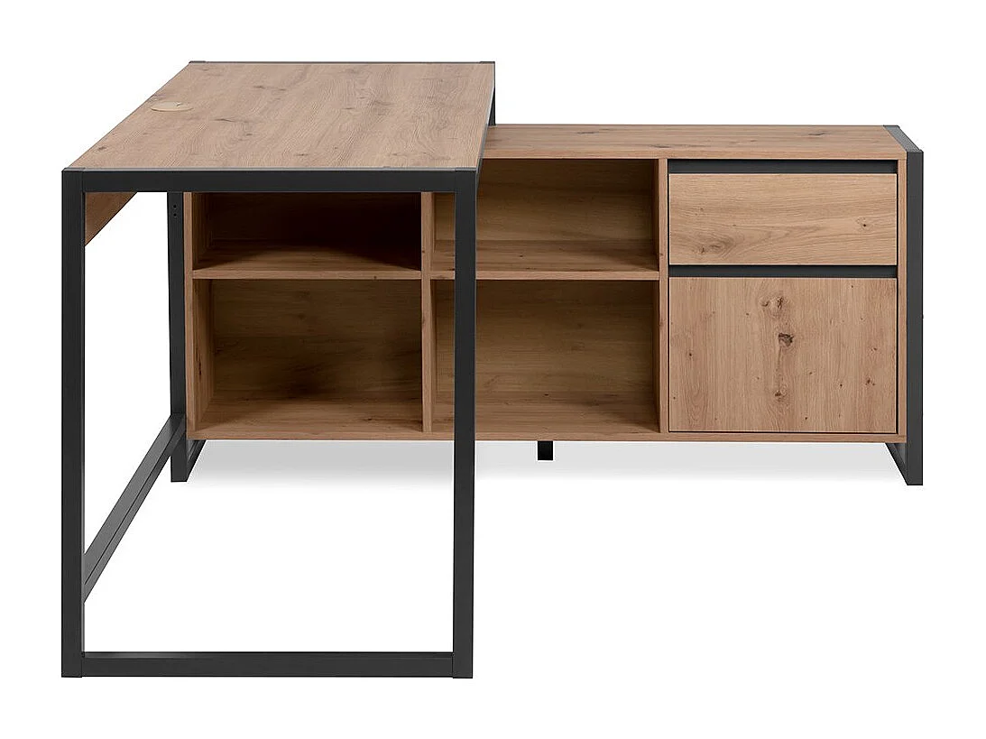 Bureau d'Angle Modulable Décor Chêne L139 cm - Prague