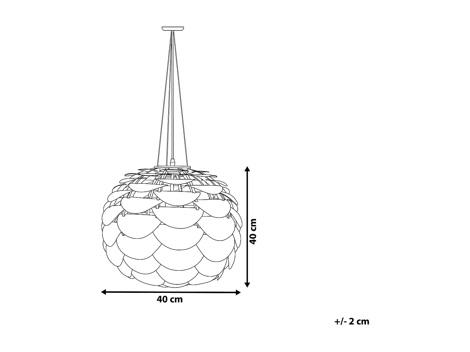 Candeeiro suspenso MOSELLE Metal Branco