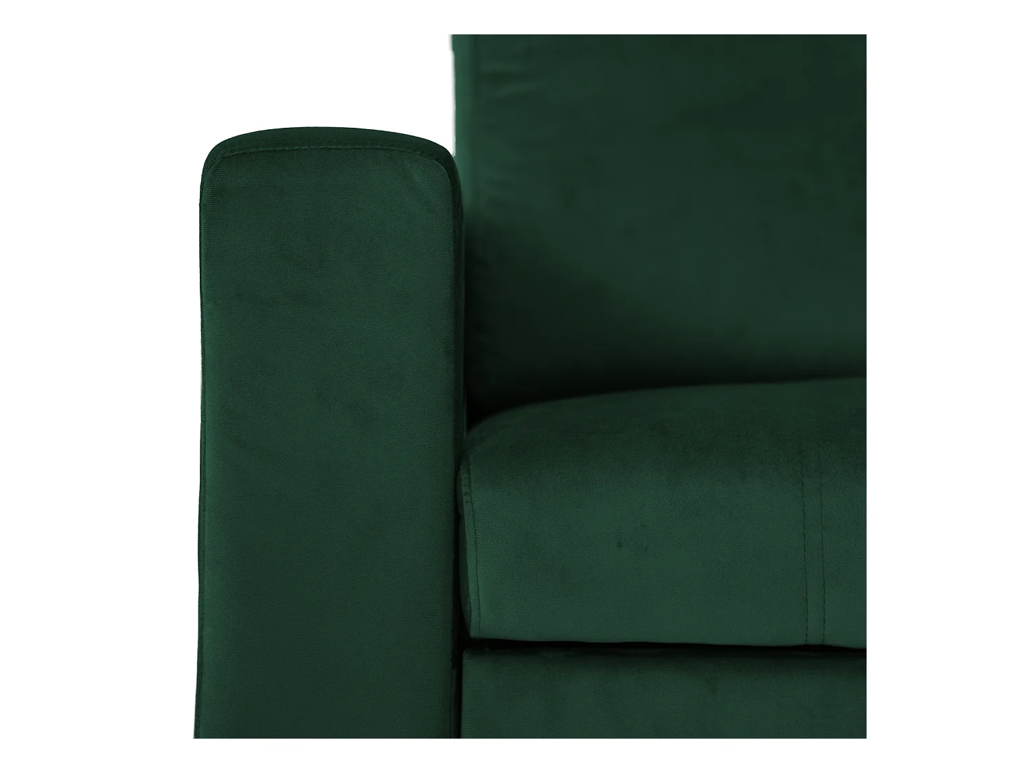 Eck-Couch-Sofa JAMES 3-Sitzer in grünem Velours