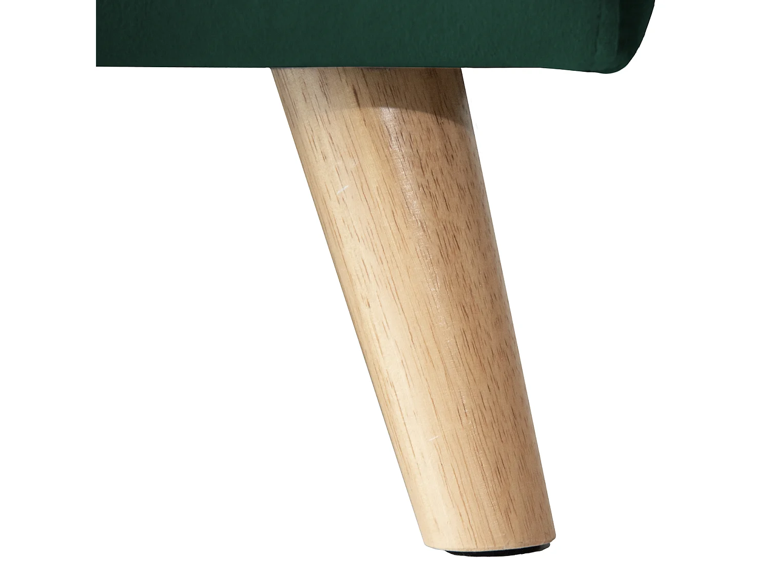 Canapé d'angle convertible JAMES 3 places en velours vert - HAPPY GARDEN