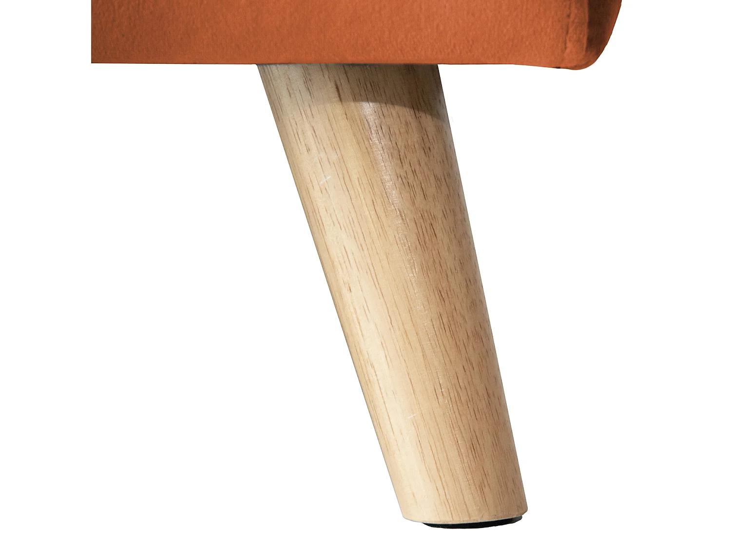 Canapé d'angle convertible JAMES 3 places en velours terracotta - HAPPY GARDEN