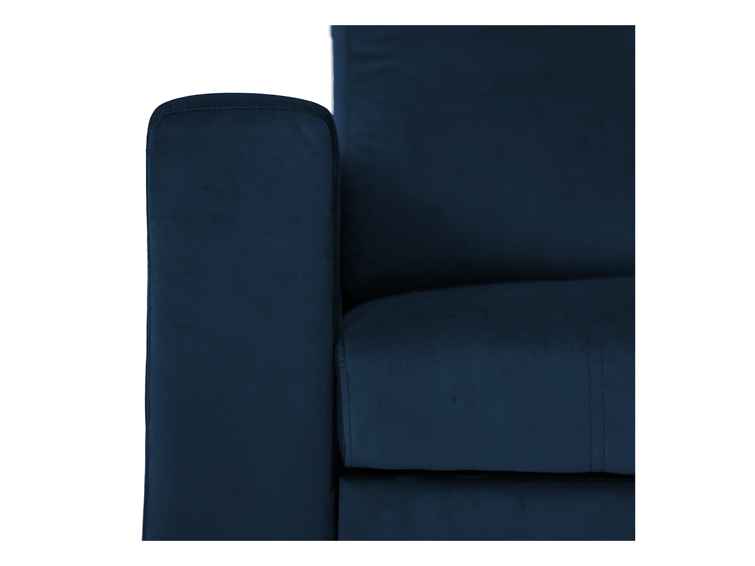 Canapé d'angle convertible JAMES 3 places en velours bleu - HAPPY GARDEN