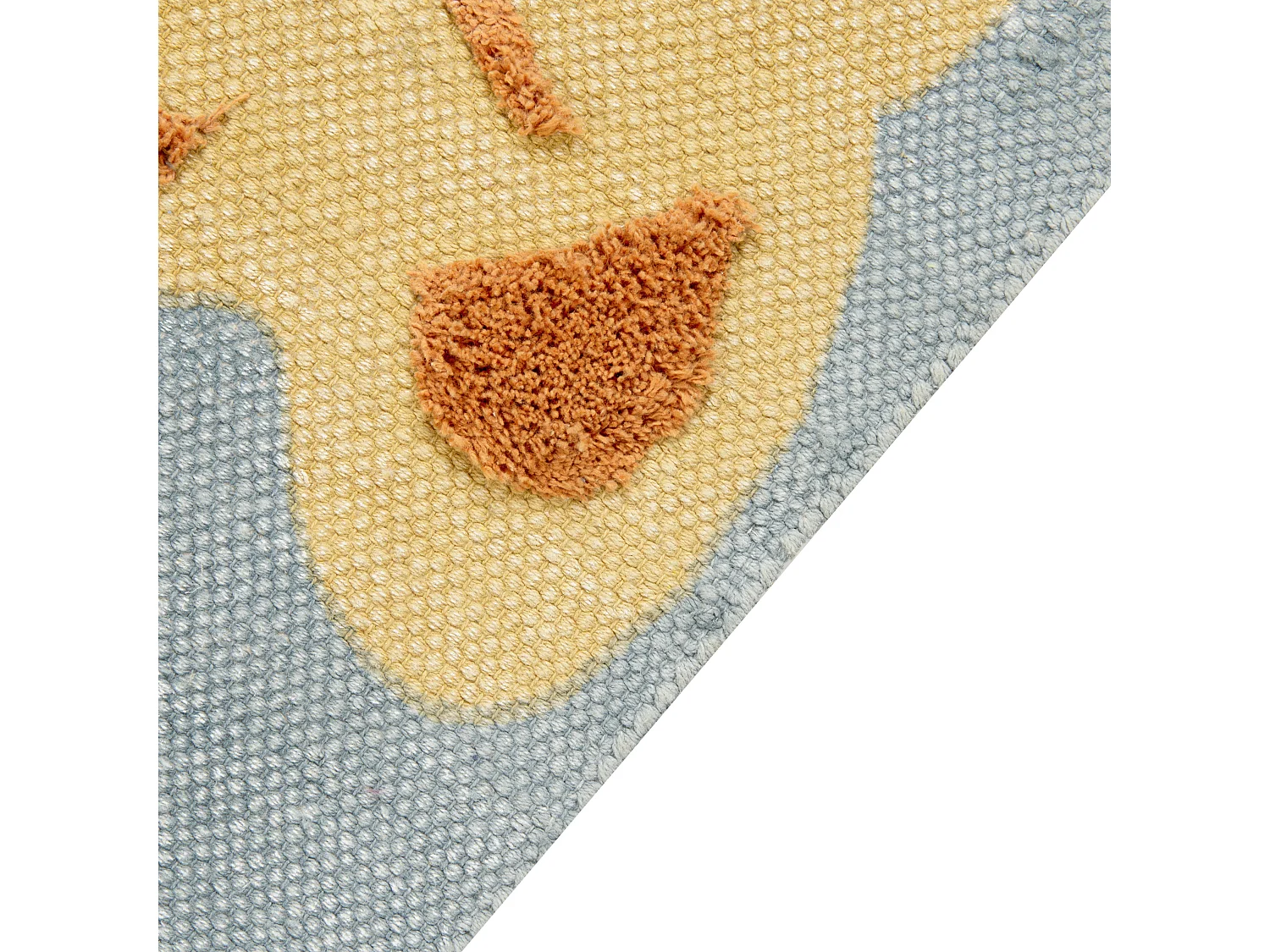 Tapete de algodão com motivo de leopardo amarelo e cinzento 80 x 150 cm TANGSE