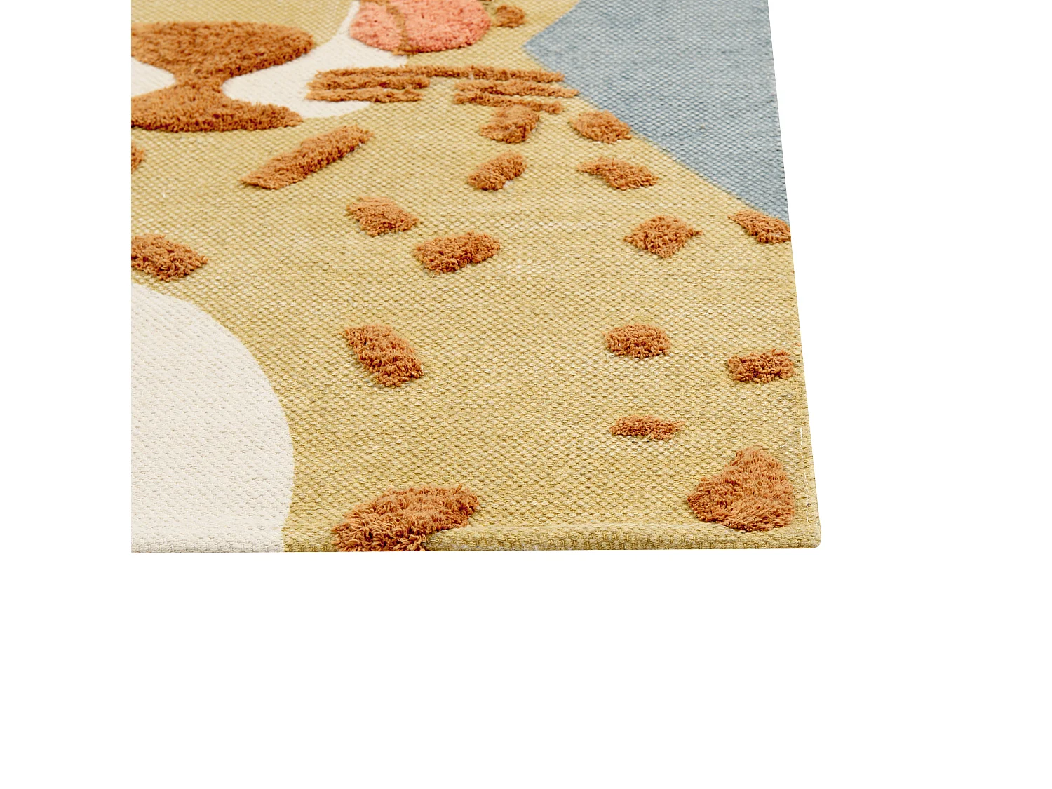 Kinderteppich Baumwolle gelb / grau 80 x 150 cm Leopard Kinderzimmer Tangse