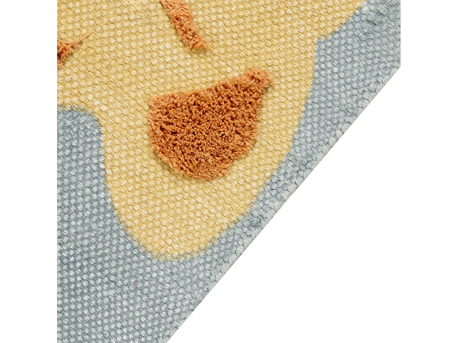 Kinderteppich Baumwolle gelb / grau 80 x 150 cm Leopard Kinderzimmer Tangse