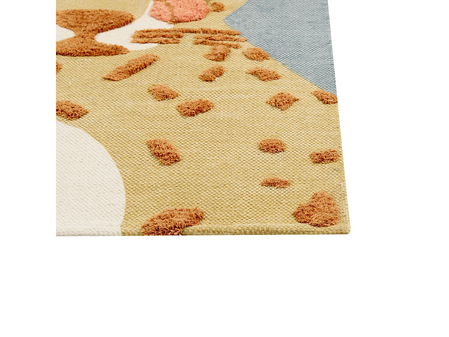 Kinderteppich Baumwolle gelb / grau 80 x 150 cm Leopard Kinderzimmer Tangse