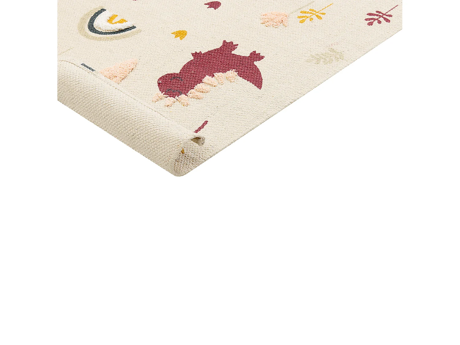 Tapete em algodão multicolor com padrão de dinossauros 80 x 150 cm TIOP