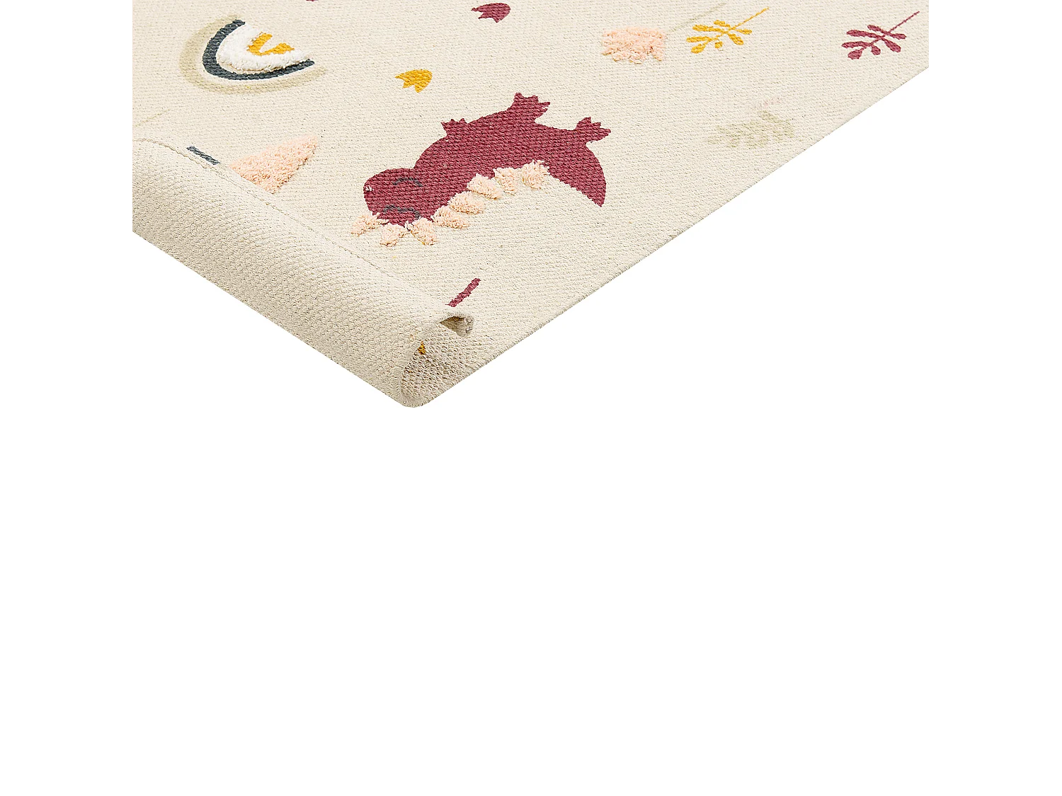Tappeto per bambini cotone multicolore motivo dinosauro 80 x 150 cm TIOP