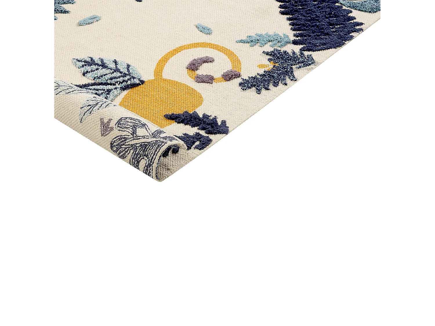 Tapete de algodão multicolor com impressão animal 80 x 150 cm NAIBOS