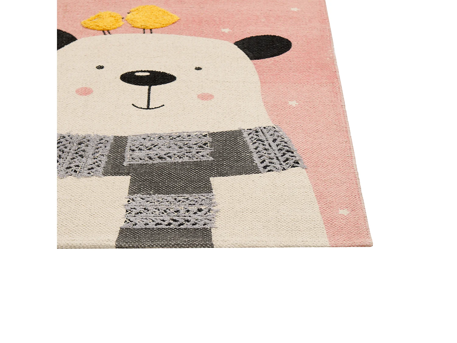 Tapis enfant imprimé ours en coton 80 x 150 cm multicolore TAPAK