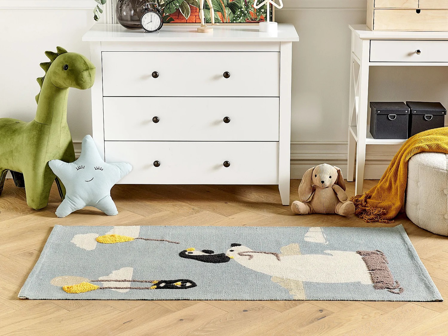 Tapis enfant BARUS Multicolore 80 x 150 cm Coton