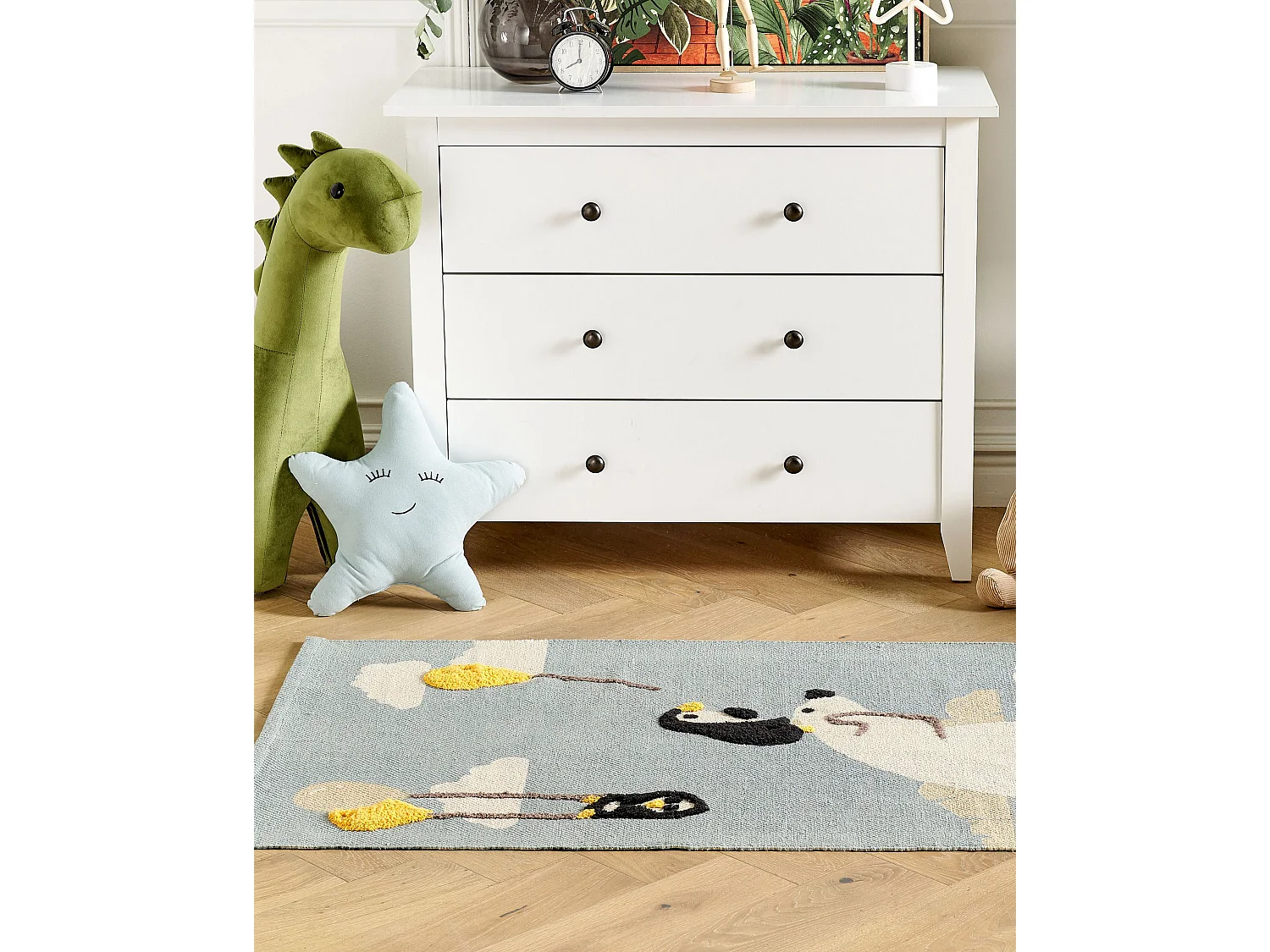 Vloerkleed ijsbeer katoen meerkleurig 80 x 150 cm BARUS