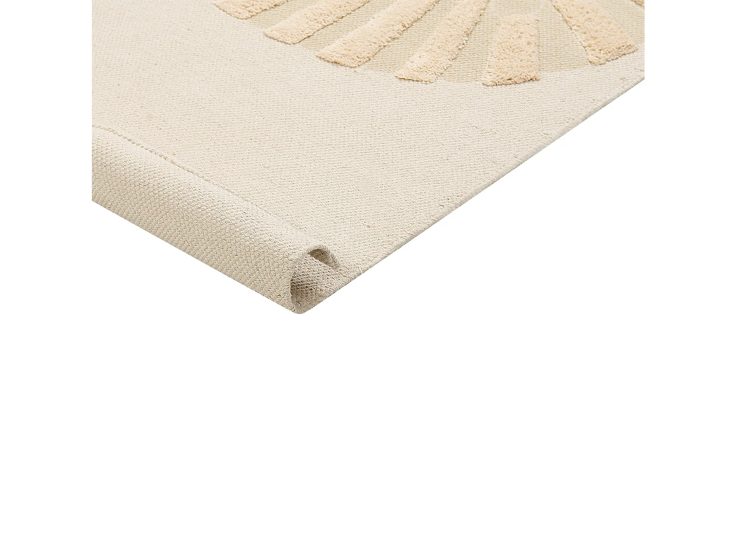 Alfombra de algodón beige motivo león 80 x 150 cm BALARI
