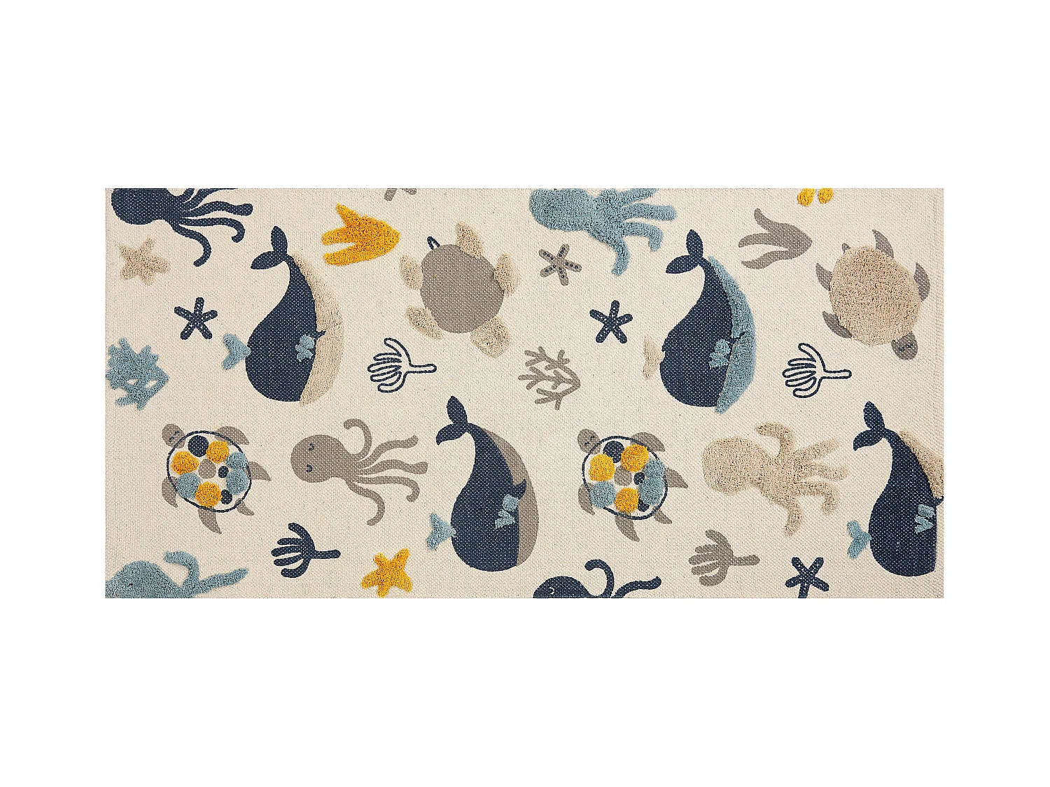 Tapis enfant PORSEA Multicolore 80 x 150 cm Coton
