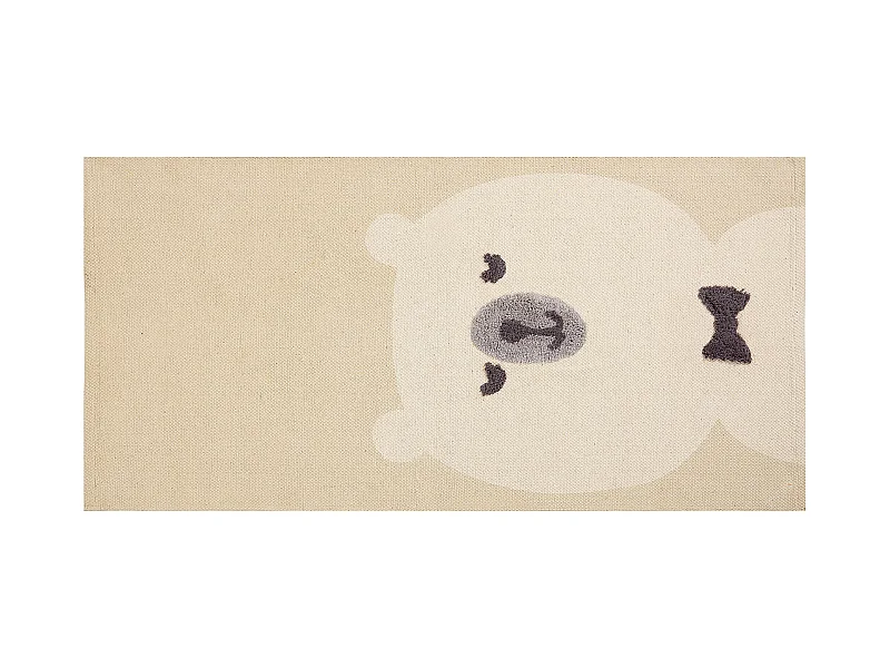 Tapis enfant SIMAU Beige 80 x 150 cm Coton