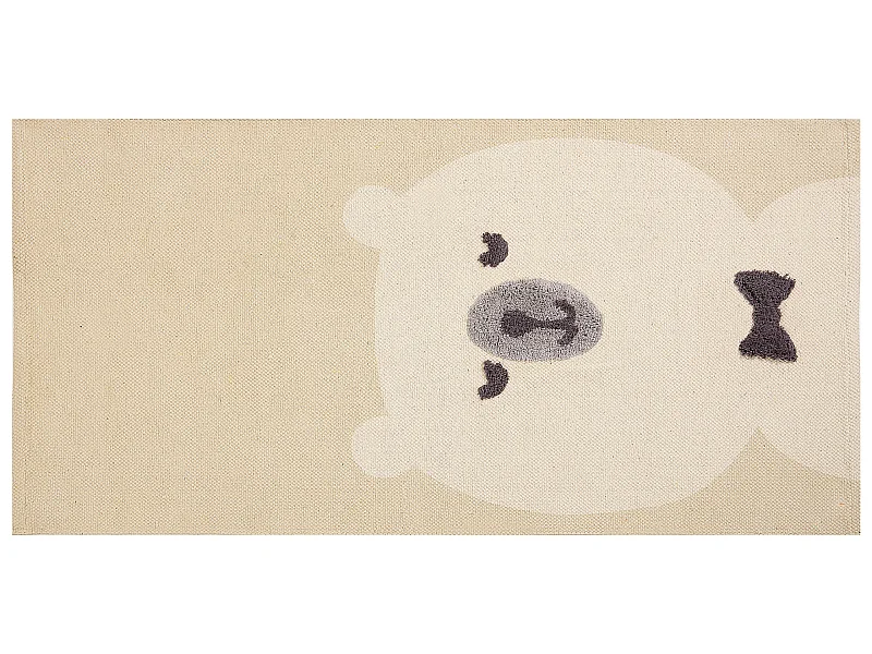 Tapis enfant SIMAU Beige 80 x 150 cm Coton