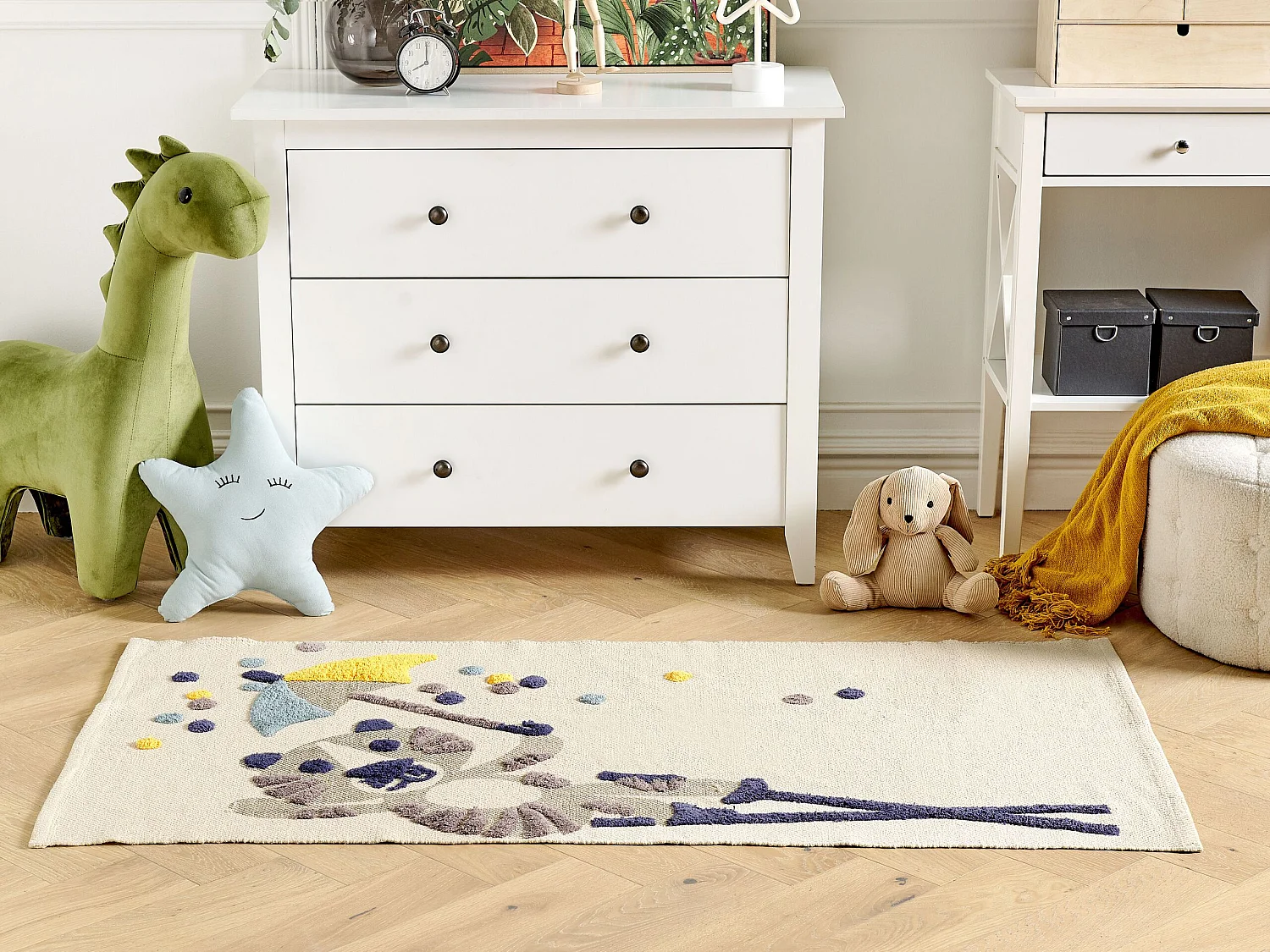 Tapis enfant SINGKIL Multicolore 80 x 150 cm Coton