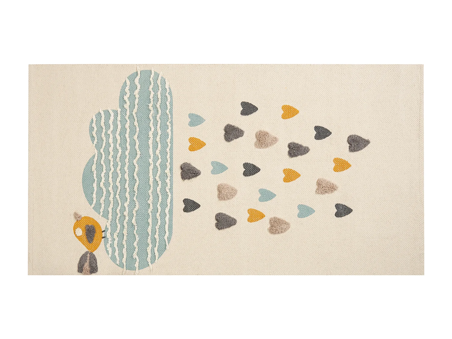 Tappeto per bambini cotone multicolore 80 x 150 cm BLANG