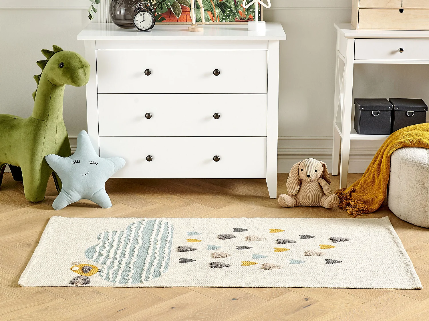 Tappeto per bambini cotone multicolore 80 x 150 cm BLANG