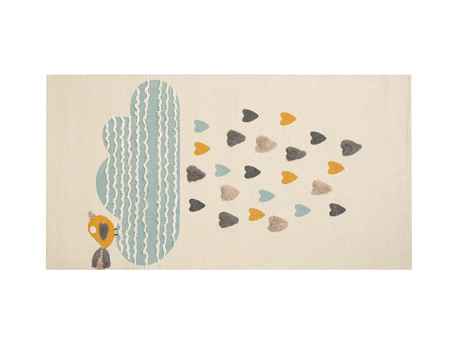 Tapis enfant BLANG Beige 80 x 150 cm Coton