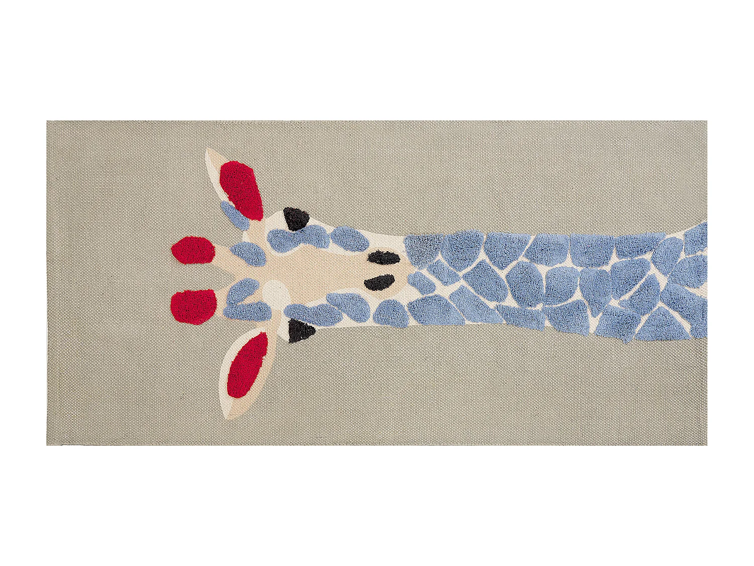 Kinderteppich Baumwolle mehrfarbig 80 x 150 cm Giraffenmotiv SAKUBO