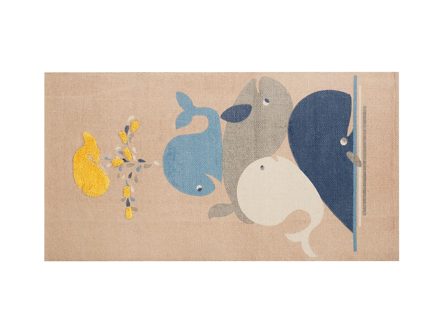 Tapis enfant SEAI Beige 80 x 150 cm Coton