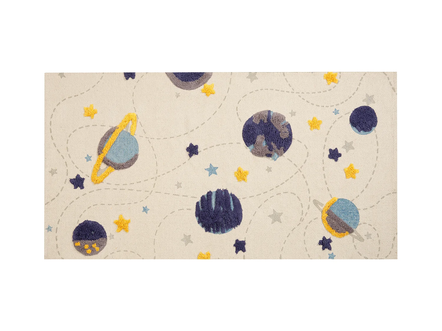 Tapis enfant LANGSA Beige 80 x 150 cm Coton