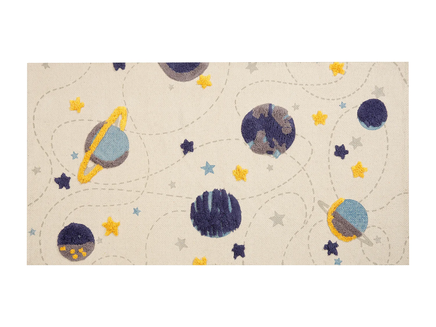 Tapis enfant LANGSA Beige 80 x 150 cm Coton