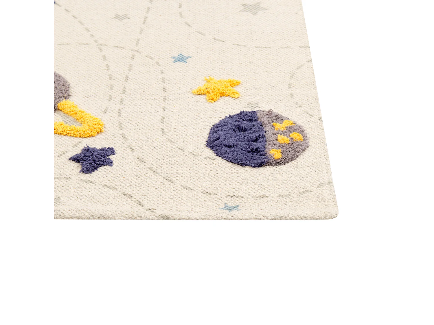 Tapis enfant LANGSA Beige 80 x 150 cm Coton