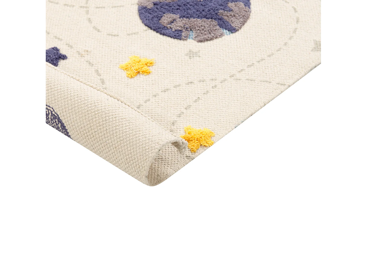 Tapis enfant LANGSA Beige 80 x 150 cm Coton