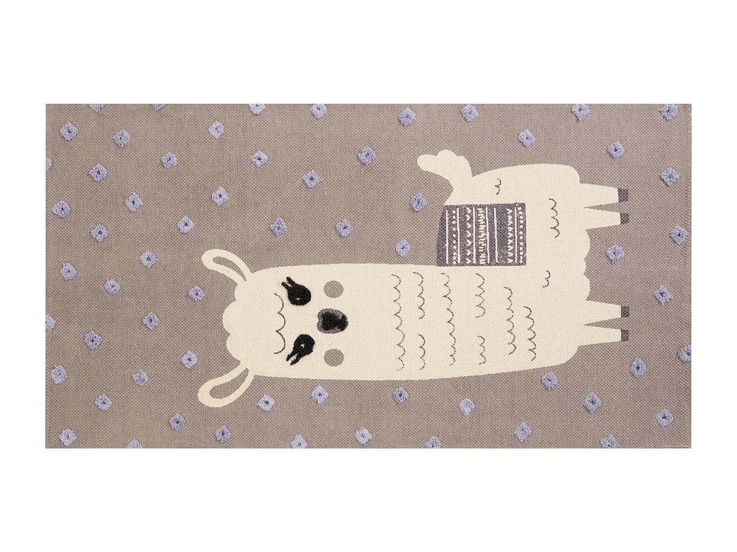 Vloerkleed katoen bruin 80 x 150 cm LUBUK