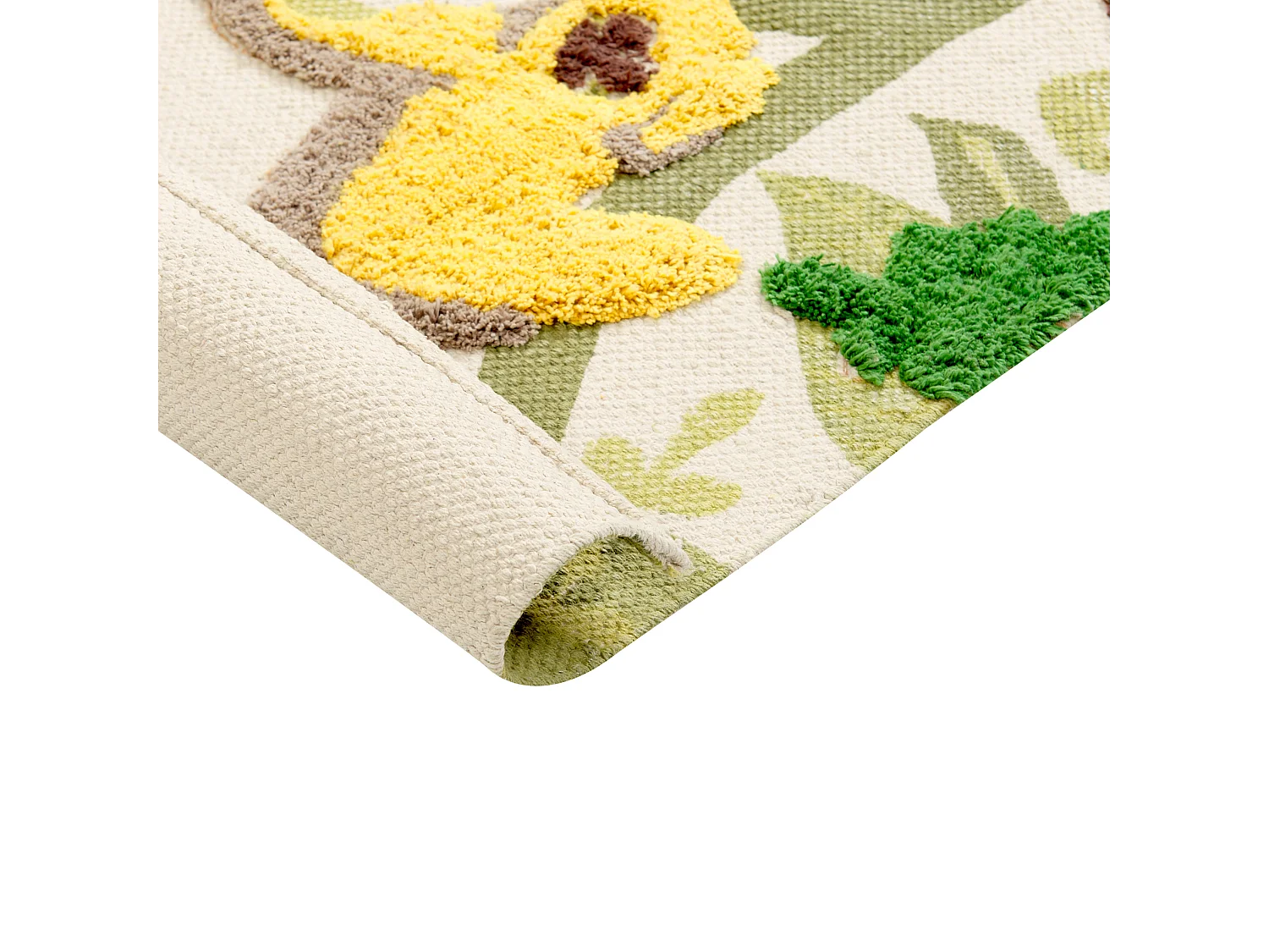 Vloerkleed jungle katoen meerkleurig 80 x 150 cm JANHTO