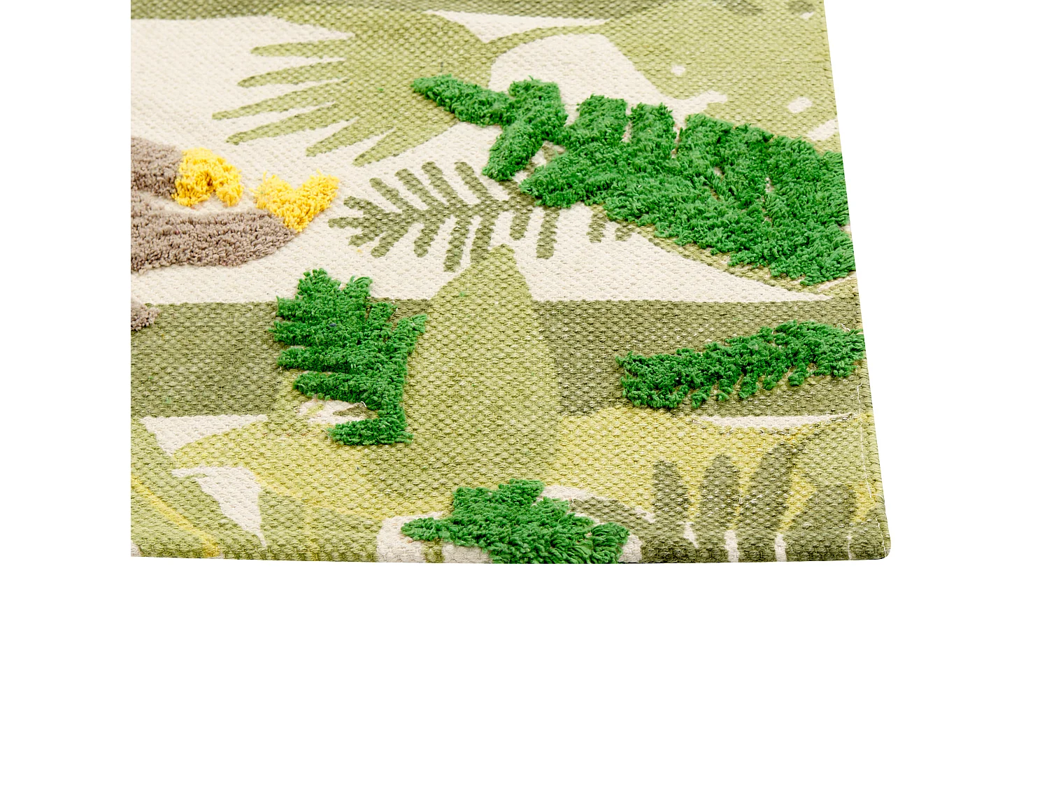 Tapis enfant imprimé jungle et animaux en coton 80 x 150 cm multicolore JANHTO