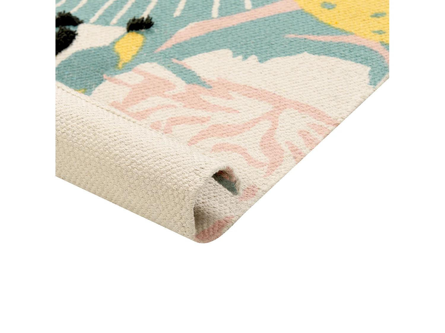 Dywan dziecięcy bawełniany motyw zwierzęcy 80 x 150 cm wielokolorowy TUTUT