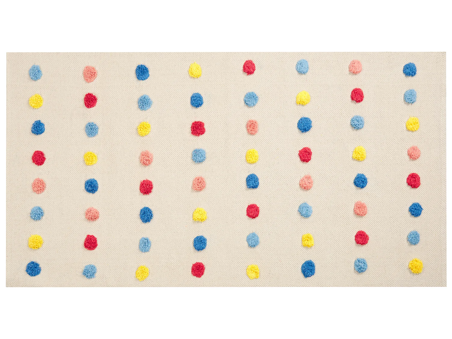 Dywan dziecięcy bawełniany 80 x 150 cm wielokolorowy LELES
