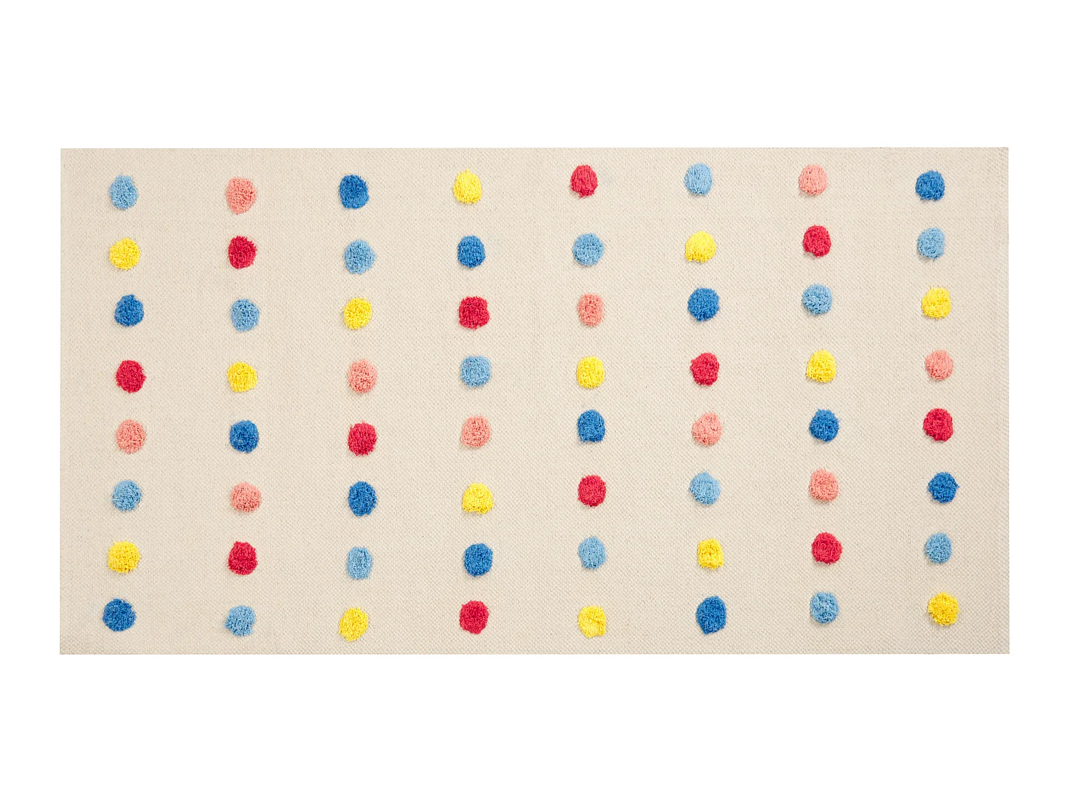 Tapis enfant LELES Beige 80 x 150 cm Coton