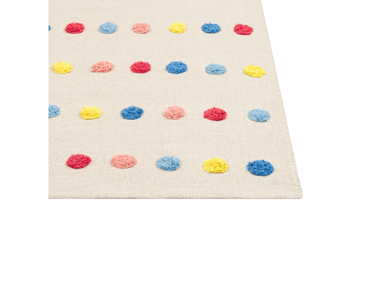 Kinderteppich Baumwolle mehrfarbig 80 x 150 cm Punkte LELES