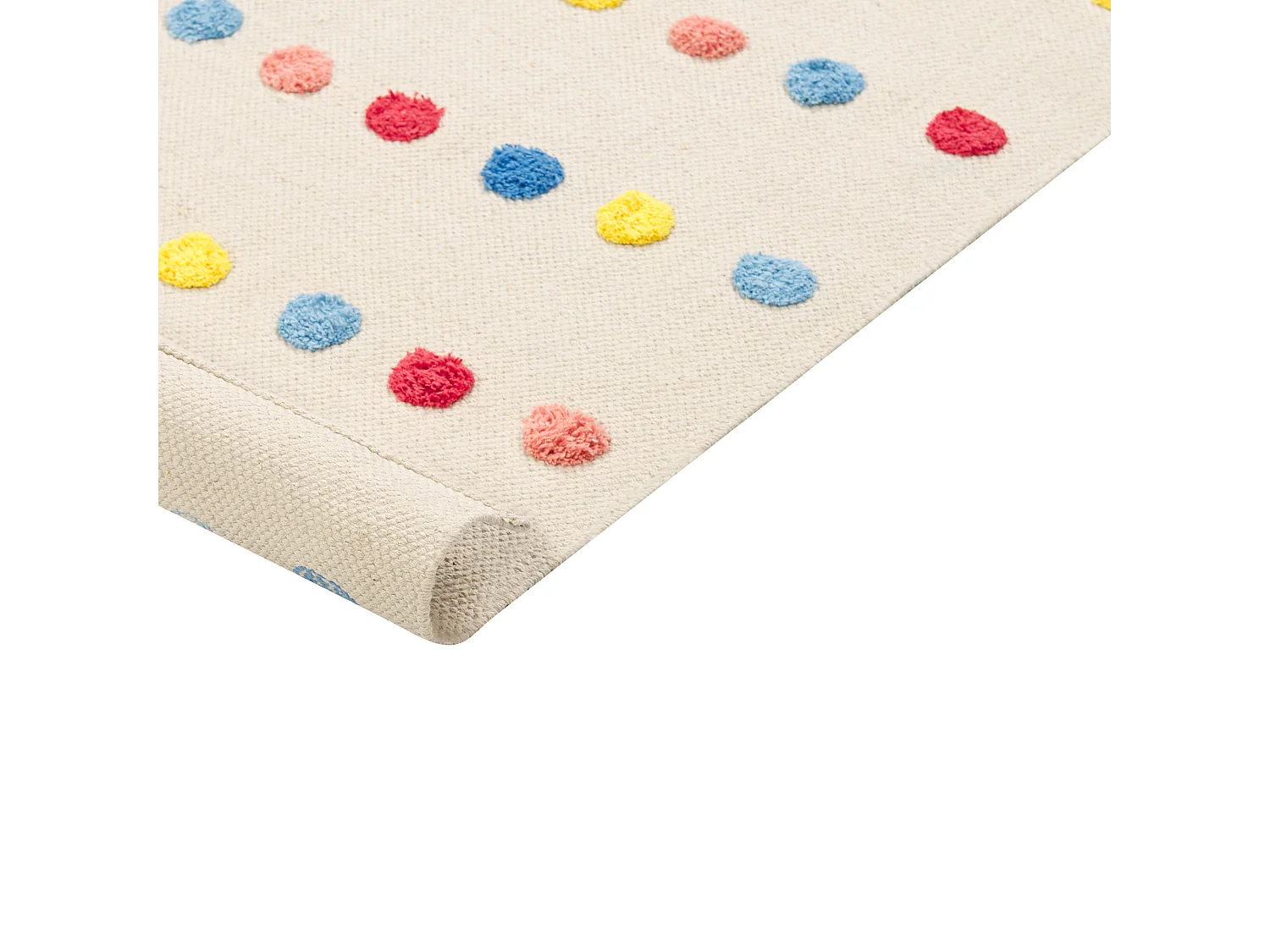 Kinderteppich Baumwolle mehrfarbig 80 x 150 cm Punkte LELES
