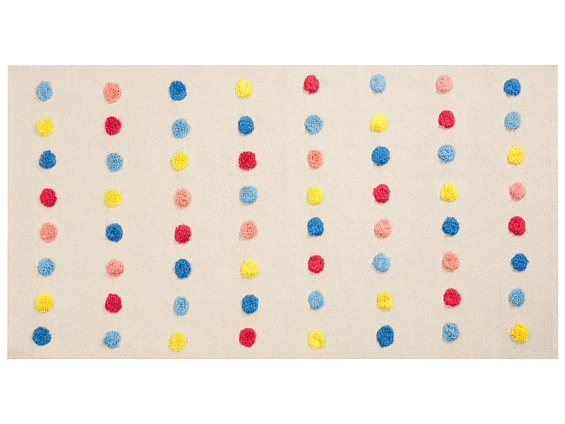 Dywan dziecięcy bawełniany 80 x 150 cm wielokolorowy LELES