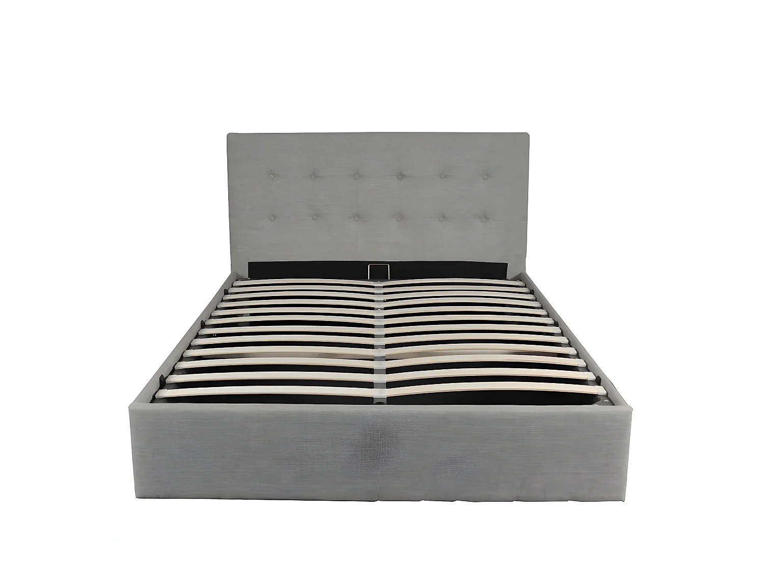 Lit coffre PARMA 160x200 + 1 sommier / Gris clair